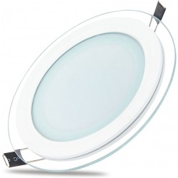 LED panelė  6W/230Vapvali su stikl.460Lm įleidž.WW