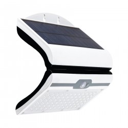 LED šv. SOLAR 2,5W 7000K IP44 baltas PIR