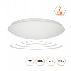 12W LED šviest.su mikr.davikl IP44 800lm 4000K