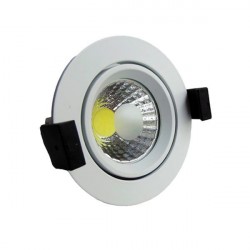 LED COB šviestuvas  8W 2700K apvalus, pasukamas