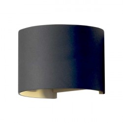 LED sienos šv. 6W IP54 480Lm 3000K Epistar juodas