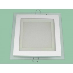 LED panelė 12w/ww įl.stikl.kvadr.Baltas