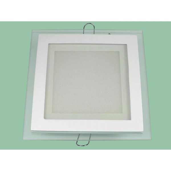 LED panelė 12w/ww įl.stikl.kvadr.Baltas LED panelė 12w/ww įl.stikl.kvadr.Baltas