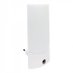 LED naktis šv. į rozetę 1W/230V+ sutemų rėlė IP20