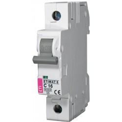 ETIMAT 1P  C 16A 6kA E1 automatinis išjungiklis