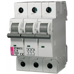 ETIMAT 3P  6kA C   4A E3 automatinis išjungiklis