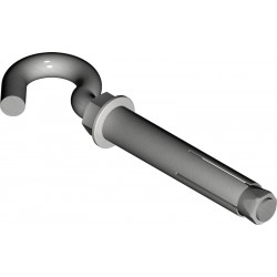 SHRO M 8/12x100,kaikštis-pusė kilpos,met.į sieną