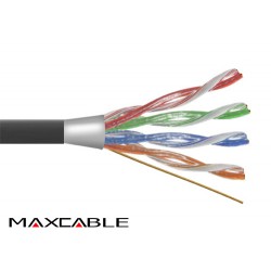 FTP 5E UV kabelis CU ekran.juodas HQ Maxcable