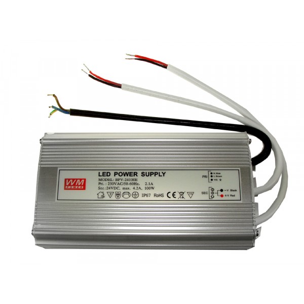 LED mait. šaltinis 100W 230/24VDC IP67