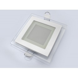 LED panelė  6w/4000K įl.stikl.kvadr 008914