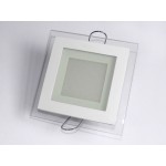 LED panelė  6w/4000K įl.stikl.kvadr 008914
