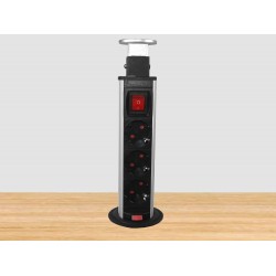 3 vt. schuko teleboksas su jungikliu