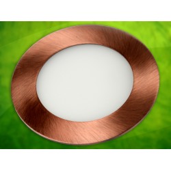 LED panelė  6W /230VAC apvali ROUND WW įl.Žalvaris