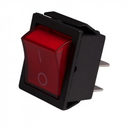 Jungiklis klavišinis su pašvietimu 15A raudonas