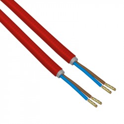 Laidas 2x0.75mm 1.8m , audinys raudonas