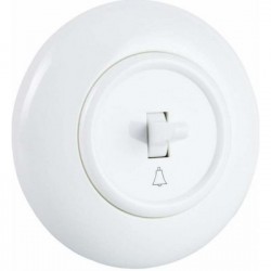 Jungiklis LF0020W skambučiui su rėm, baltas LOFT