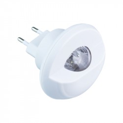 LED naktis šv. į rozetę 1W/230V IP20+sutemų d.