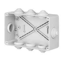 Dėžutė 198x139x82 su 8 sandar.v/t IP55, pilka