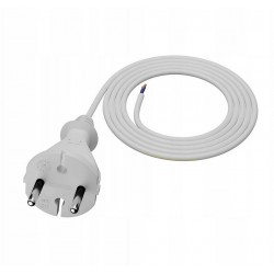 Laidas 1.5m su tiesia šakute b/ž balt WJ-20(2x1)-G