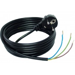 Laidas su šakute (3x1) 1.5m juodas