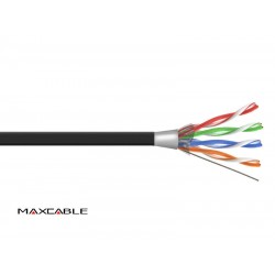 UTP 6E SCHNUR CU kabelis PVC+PE juodas Eca UV