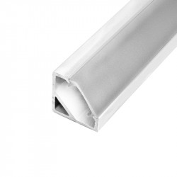 CORNER 45 LED profilis kampinis, baltas, L-3000mm