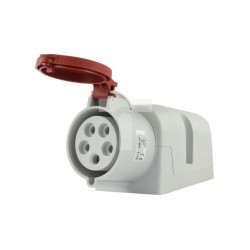 Lizdas 5P 32A 400V AC IP44 stacionarus Pawbol