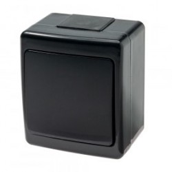 Jungiklis 1v. IP44 juodas Pawbol  /12