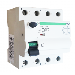 FPR1 4P  25A/100mA srovės nuotėkio rėlė  ECO