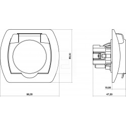 Lizdas su įž.Trend pt. su dangteliu baltas