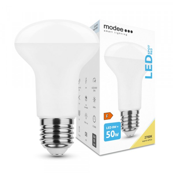 LED lempa E27 R63 8W 110* 2700K 640Lm Spot Izzo