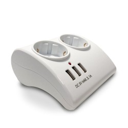 Ilgiklis su USB 2v 1.5m s/ž, s/j +3USB indikac bal