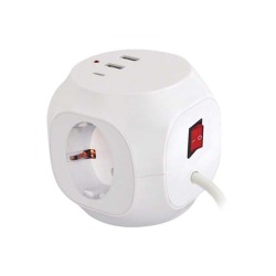 Ilgiklis su USB 3v 1.5m s/ž,s/j 3USB (1C ir 2A) b