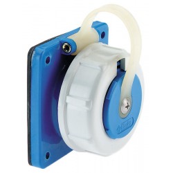 Lizdas 2p+E 16A/250V.IP68 panelinis