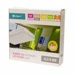 LED šviestuvas 8W 550Lm 3000K IP44 kvadr. prid.