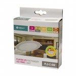 LED panelė  6W /230VAC apvali 3000k, 360lm  WW įl.