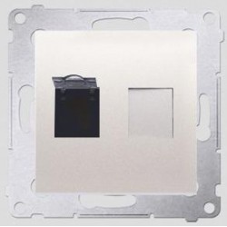 Lizdas SIM.54 komp. RJ45 baltas