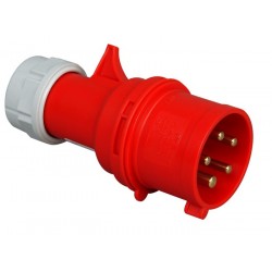Šakutė 5p 32A 400V pernešama IP44 PCE 025-6