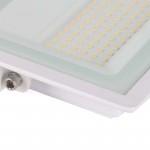 50W LED prož.4000K/>100Lm/W balt. IP65+PIR 3m.gar