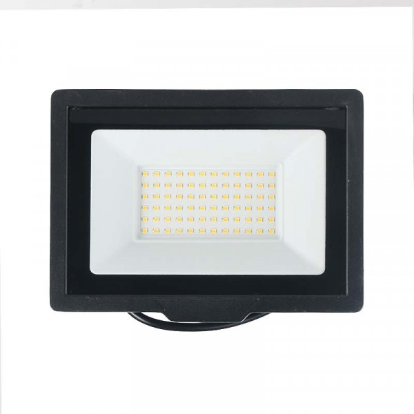 50W LED prožekt.4000K/>100Lm/W juod. IP65 3m.gar.