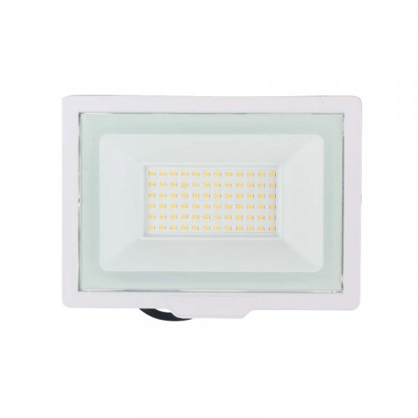 50W LED prožekt.4000K/>100Lm/W balt. IP65 3m.gar.