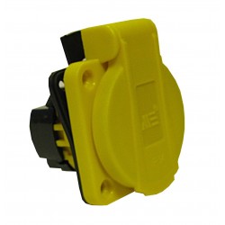Lizdas 16A 2+F  IP54 geltonas Schuko