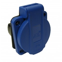 Lizdas 16A 2+F  IP54 mėlynas Schuko