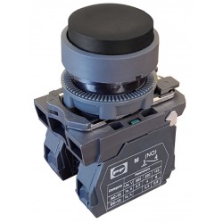 FP PCPB juodas 1NO IP40 jungiklis iškilęs