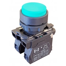 FP PCPB žalias 1NO IP40 jungiklis iškilęs