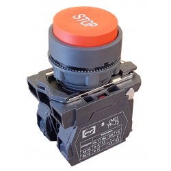 FP PCP Stop raudonas 1NC IP40 jungiklis plastik.