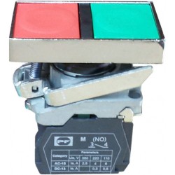 FP PRec LG Start-Stop raud/žalia 1NO+1NC IP40 jung