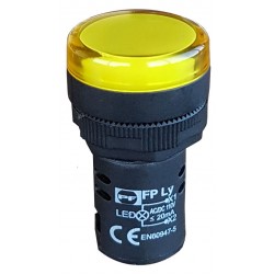 Signalinė armatūra, geltona LED 24V AC/DC