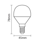 LED lempa  6W E14 175-265V 2700K G45 240* burb.