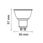 LED lempa 5W/175-265V GU10  38* SMD 2700K